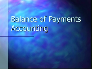 Balance of Payments Accounting