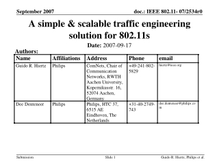 A simple &amp; scalable traffic engineering solution for 802.11s