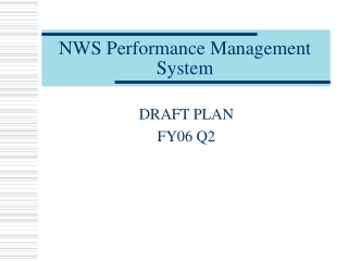 NWS Performance Management System