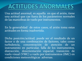 ACTITUDES ANORMALES