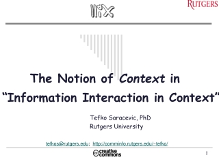 The Notion of  Context  in