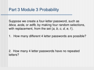 Part 3 Module 3 Probability