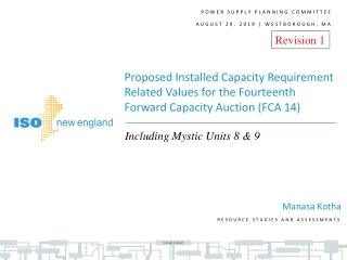 Power Supply Planning Committee AUGUST 29, 2019 | Westborough, MA