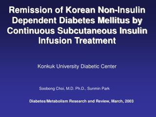 Konkuk University Diabetic Center