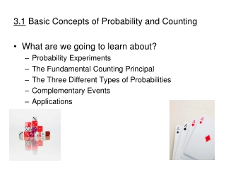 3.1  Basic Concepts of Probability and Counting