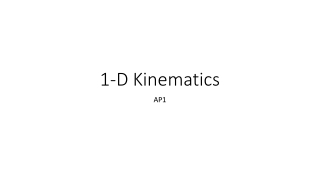 1-D Kinematics