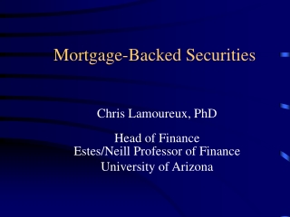 Mortgage-Backed Securities