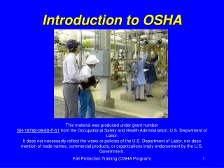 Introduction to OSHA