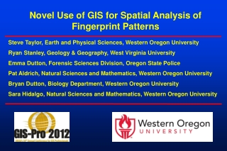 Novel Use of GIS for Spatial Analysis of Fingerprint Patterns