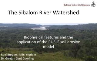 The Sibalom River Watershed
