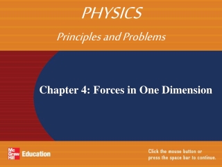 Chapter 4: Forces in One Dimension