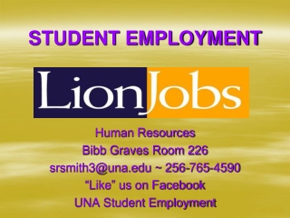 STUDENT EMPLOYMENT