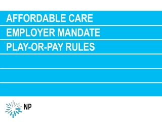 Affordable care employer mandate Play-or-Pay  Rules