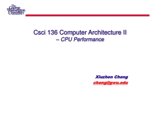 Csci 136 Computer Architecture II –  CPU Performance