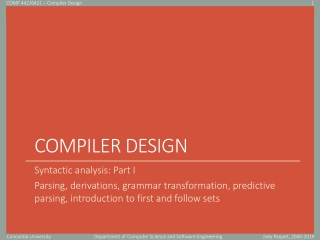 Compiler design