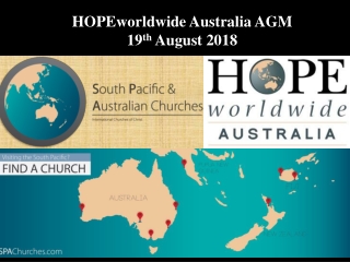 HOPEworldwide Australia AGM 19 th  August 2018