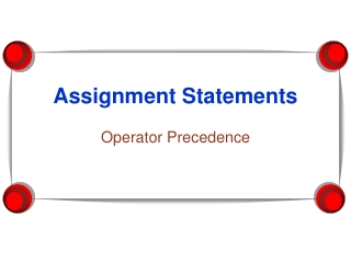 Assignment Statements