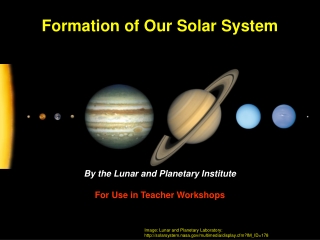 Formation of Our Solar System