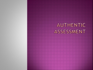 Authentic Assessment