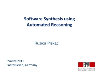 Software Synthesis using  Automated Reasoning