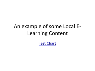 An example of some Local E-Learning Content