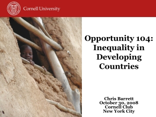Opportunity 104: Inequality in Developing Countries