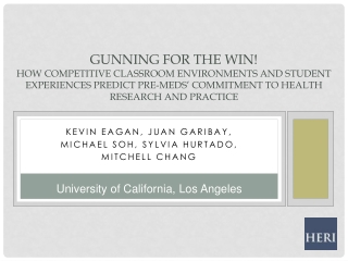 KEVIN EAGAN, JUAN GARIBAY,  MICHAEL SOH, SYLVIA HURTADO,  MITCHELL CHANG