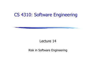 CS 4310: Software Engineering