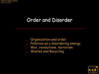 Order and Disorder