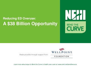 Reducing ED Overuse: A $38 Billion Opportunity