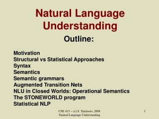 Natural Language Understanding