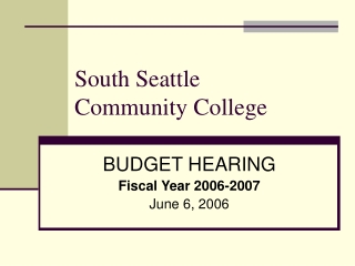 South Seattle  Community College