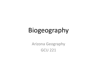 Biogeography