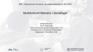 Multikulturel litteratur i danskfaget