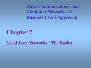 Chapter 7 Local Area Networks : The Basics