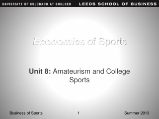 Economics  of Sports