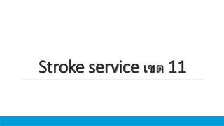 Stroke service  เขต  11