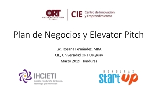 Plan de Negocios y  Elevator  Pitch