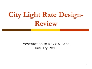 City Light Rate Design-Review