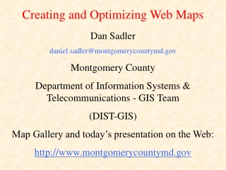 Dan Sadler daniel.sadler@montgomerycountymd Montgomery County