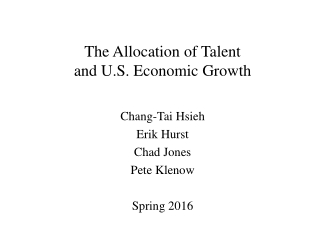 The Allocation of Talent  and U.S. Economic Growth