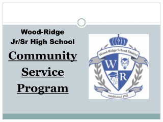 Wood-Ridge Jr/Sr High School Community  Service Program