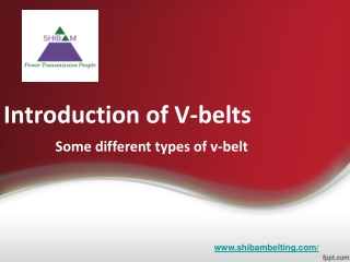 About the different types of V belt