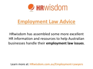Australian Employment Lawyers & Employment Law Advice