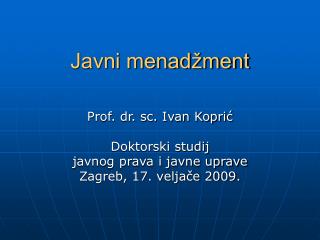 Javni menadžment