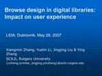 Browse design in digital libraries: Impact on user experience