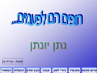 חופים הם לפעמים...