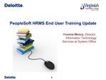 PeopleSoft HRMS End User Training Update