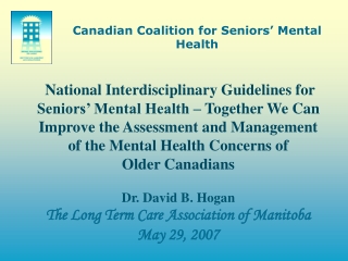 Canadian Coalition for Seniors’ Mental Health