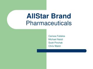 AllStar Brand Pharmaceuticals